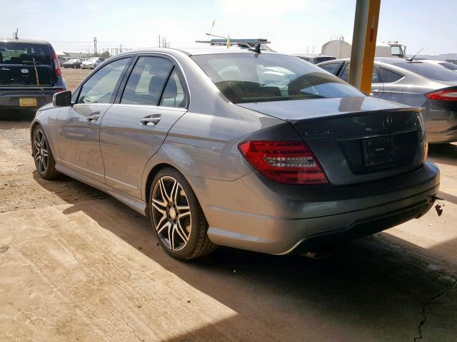 WDDGF4HB2DR259400 - 2013 MERCEDES-BENZ C 250 GRAY photo 3