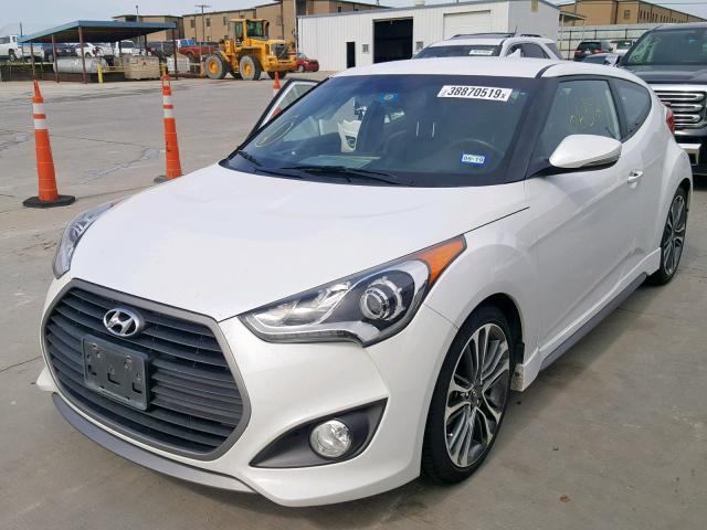 KMHTC6AE6GU284685 - 2016 HYUNDAI VELOSTER T WHITE photo 2