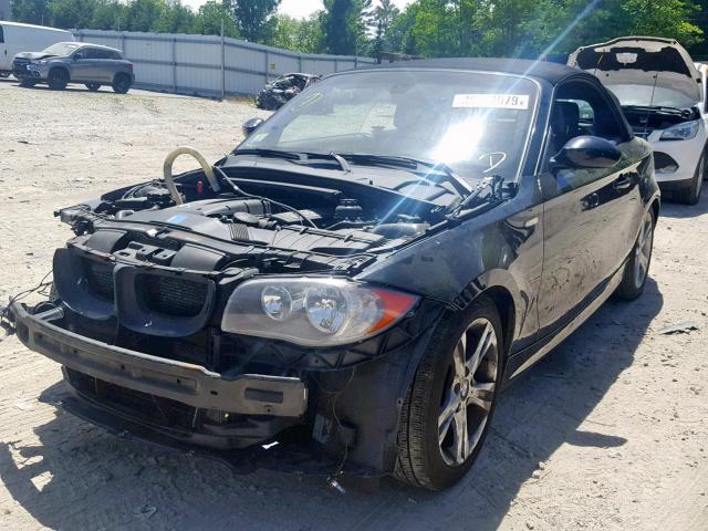 WBAUN13578VH80030 - 2008 BMW 128 I BLACK photo 2