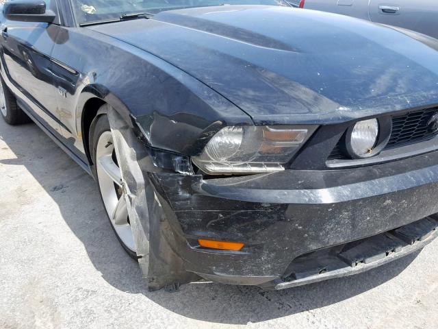 1ZVBP8CH1A5101764 - 2010 FORD MUSTANG GT BLACK photo 9