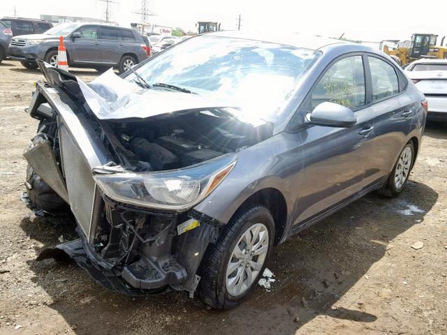 3KPC24A34KE060137 - 2019 HYUNDAI ACCENT SE GRAY photo 2