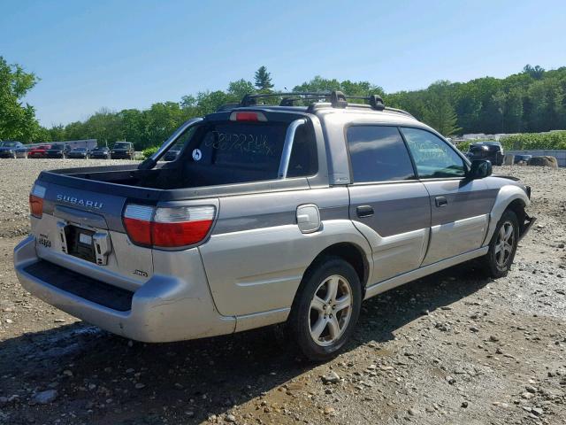 4S4BT62C257102064 - 2005 SUBARU BAJA SPORT GRAY photo 4