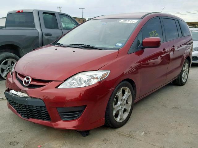 JM1CR2W38A0360280 - 2010 MAZDA 5 RED photo 2