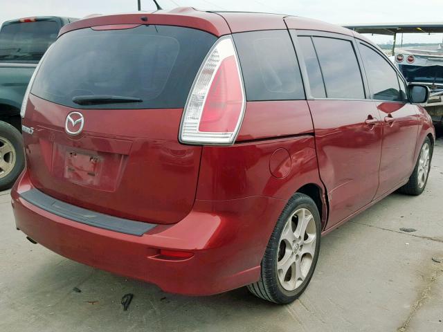 JM1CR2W38A0360280 - 2010 MAZDA 5 RED photo 4