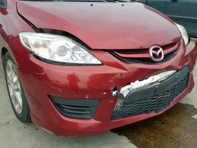 JM1CR2W38A0360280 - 2010 MAZDA 5 RED photo 9