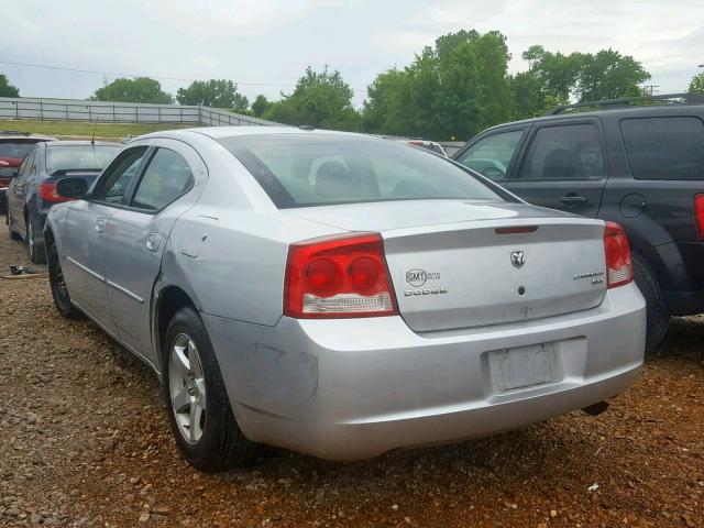 2B3CA3CV3AH223019 - 2010 DODGE CHARGER SX SILVER photo 3