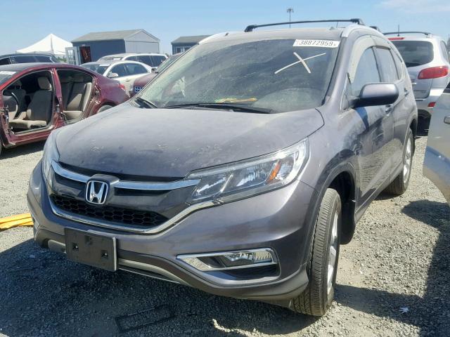 5J6RM4H70FL118913 - 2015 HONDA CR-V EXL GRAY photo 2