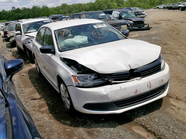 3VW2K7AJ4CM392112 - 2012 VOLKSWAGEN JETTA BASE WHITE photo 1