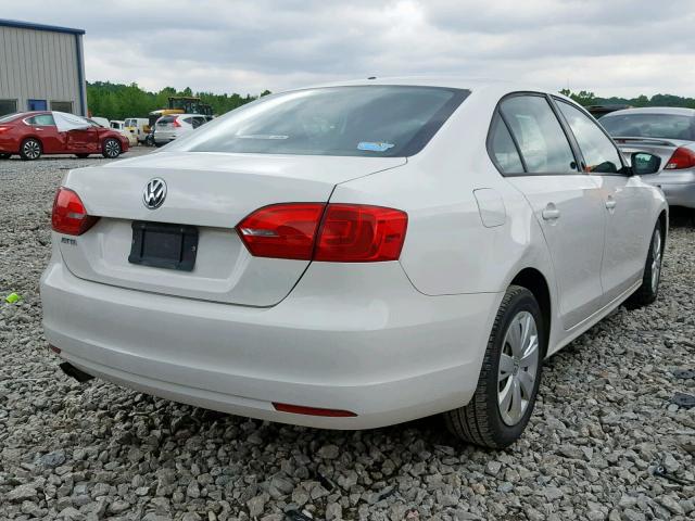 3VW2K7AJ4CM392112 - 2012 VOLKSWAGEN JETTA BASE WHITE photo 4