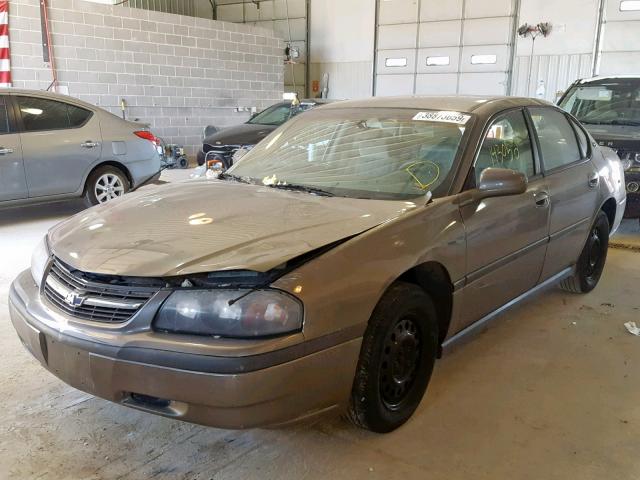 2G1WF55E929254253 - 2002 CHEVROLET IMPALA BROWN photo 2