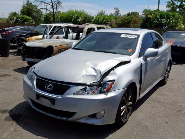 JTHBK262X85069590 - 2008 LEXUS IS 250 SILVER photo 2