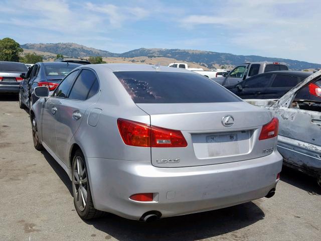 JTHBK262X85069590 - 2008 LEXUS IS 250 SILVER photo 3