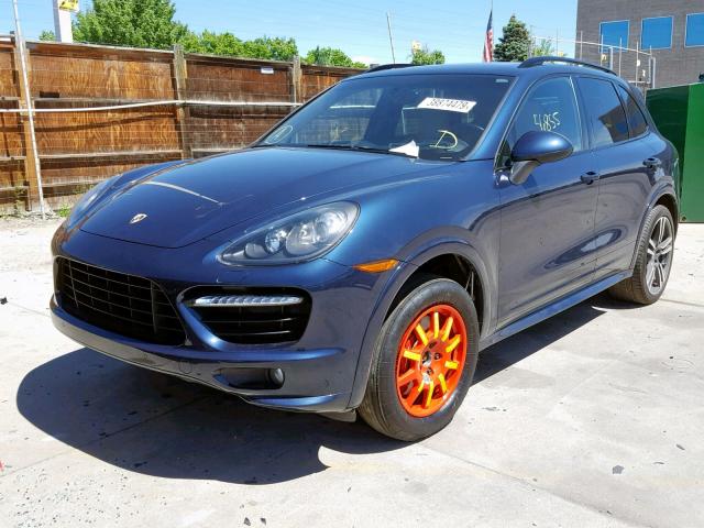 WP1AD2A2XELA75166 - 2014 PORSCHE CAYENNE GT BLUE photo 2