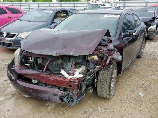 JTKDE167780222357 - 2008 TOYOTA SCION TC იასამნისფერი ფოტო 2