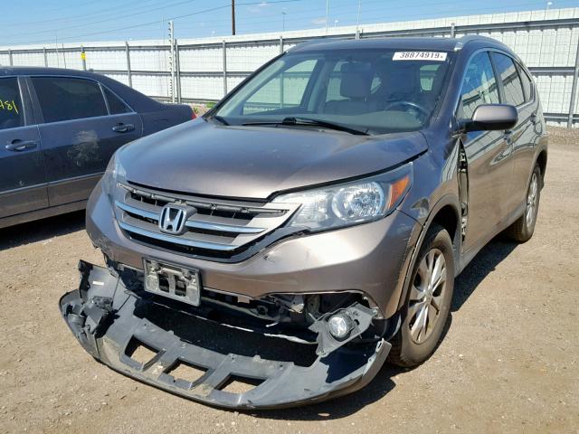 2HKRM4H7XEH629148 - 2014 HONDA CR-V EXL CHARCOAL photo 2