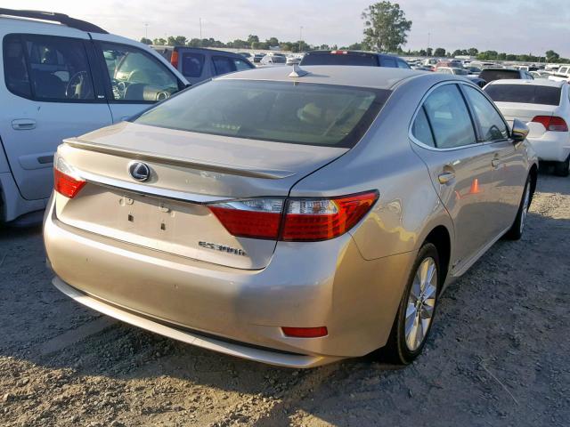 JTHBW1GG8E2045326 - 2014 LEXUS ES 300H TAN photo 4