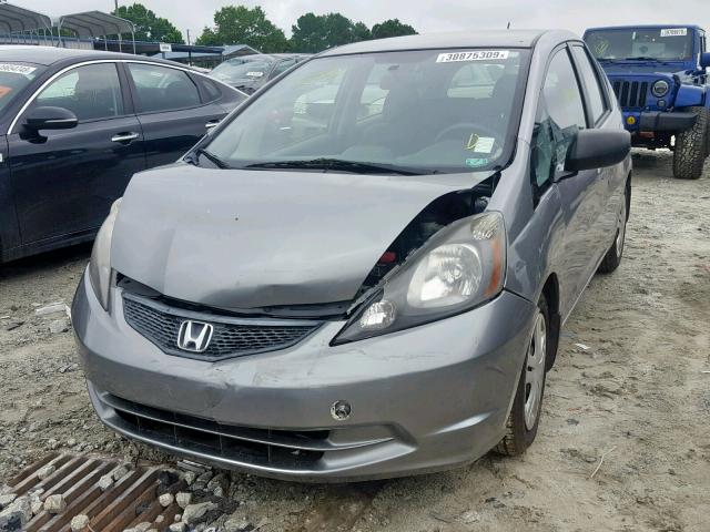 JHMGE88219C004394 - 2009 HONDA FIT GRAY photo 2