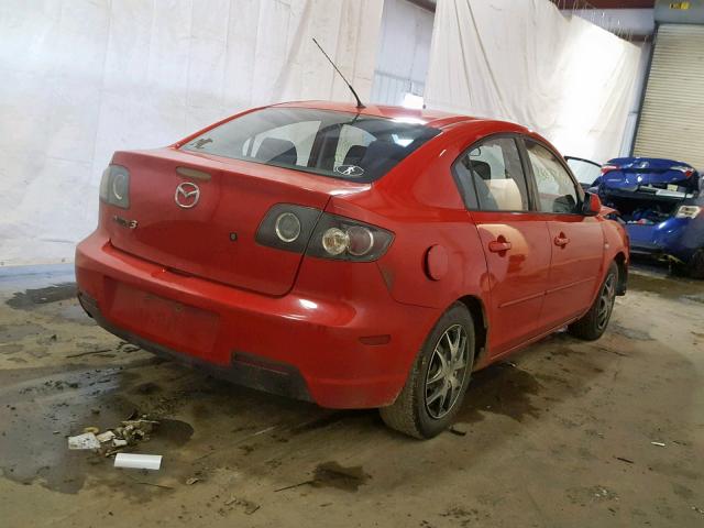 JM1BK12F771728736 - 2007 MAZDA 3 I RED photo 4