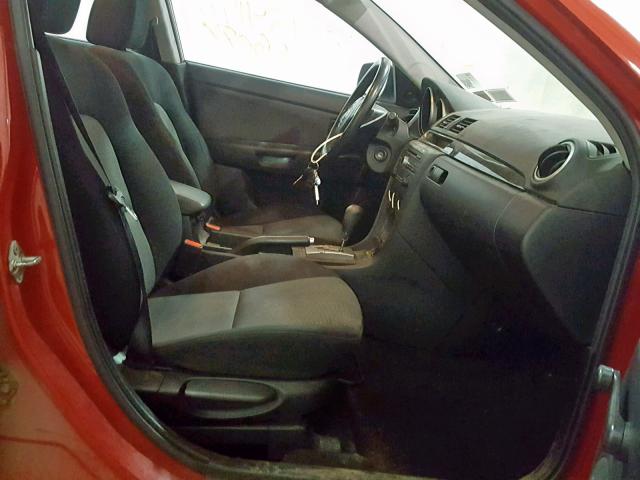 JM1BK12F771728736 - 2007 MAZDA 3 I RED photo 5