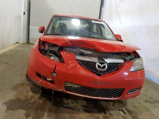 JM1BK12F771728736 - 2007 MAZDA 3 I RED photo 9