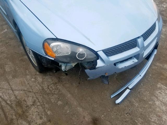 4B3AG42G03E183179 - 2003 DODGE STRATUS SE BLUE photo 9