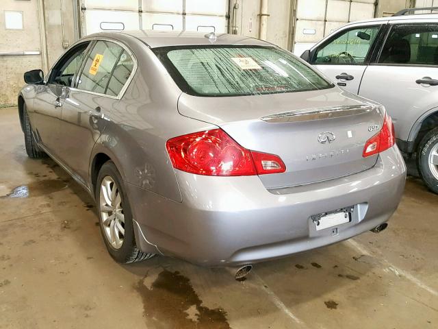 JNKCV61F29M362016 - 2009 INFINITI G37 GRAY photo 3