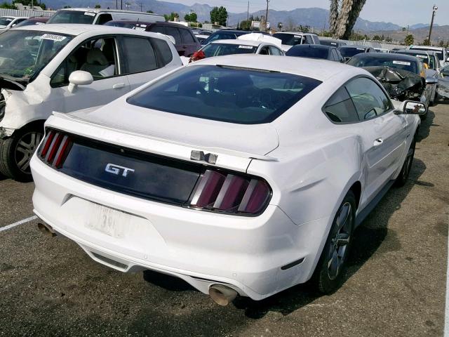 1FA6P8CF2F5413821 - 2015 FORD MUSTANG GT WHITE photo 4