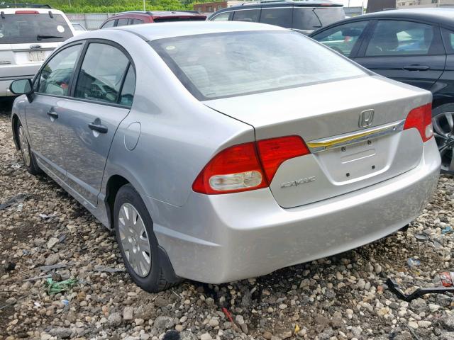 19XFA16319E020969 - 2009 HONDA CIVIC VP SILVER photo 3