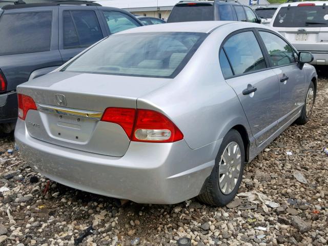 19XFA16319E020969 - 2009 HONDA CIVIC VP SILVER photo 4