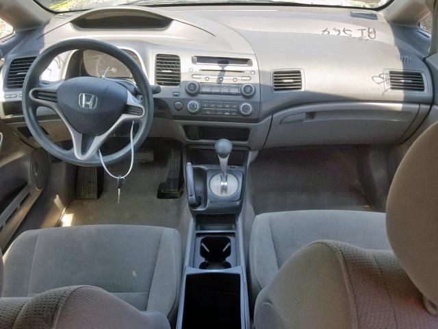 19XFA16319E020969 - 2009 HONDA CIVIC VP SILVER photo 9