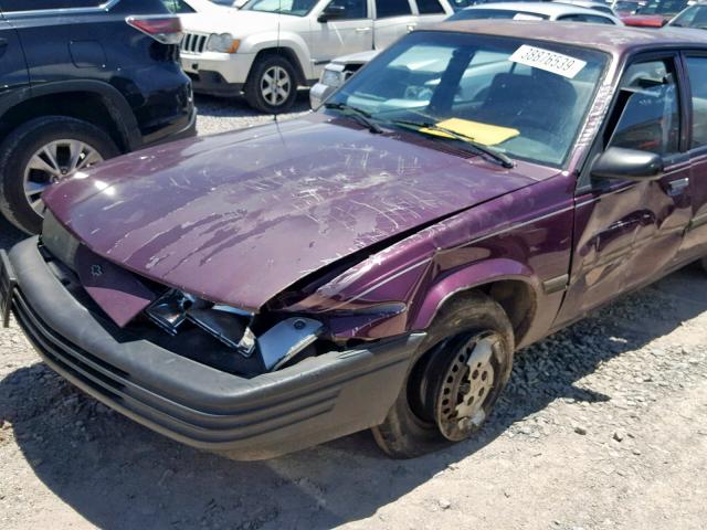 1G1JC5443R7323610 - 1994 CHEVROLET CAVALIER V PURPLE photo 9