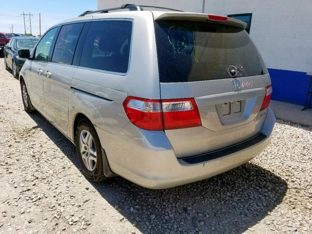 5FNRL38435B414132 - 2005 HONDA ODYSSEY EX SILVER photo 3