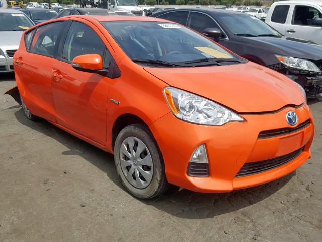 JTDKDTB36D1047877 - 2013 TOYOTA PRIUS C ORANGE photo 1