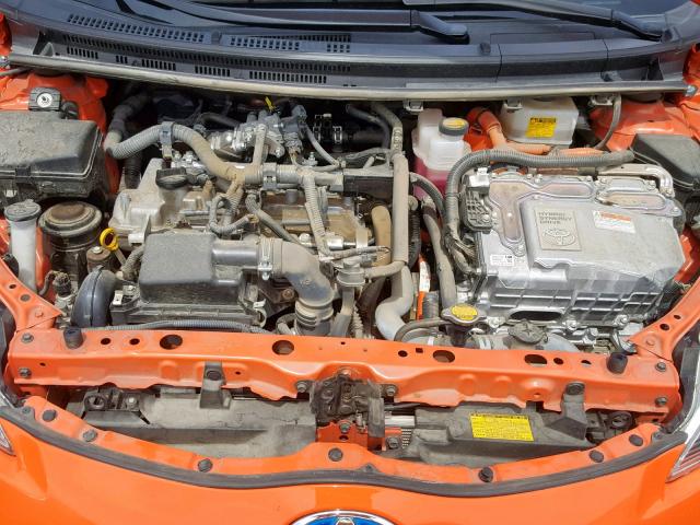 JTDKDTB36D1047877 - 2013 TOYOTA PRIUS C ORANGE photo 7