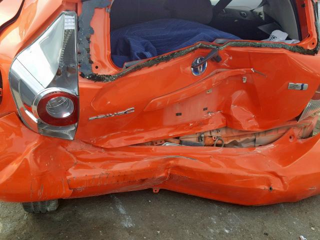 JTDKDTB36D1047877 - 2013 TOYOTA PRIUS C ORANGE photo 9