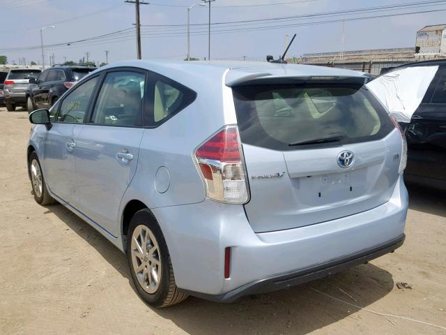 JTDZN3EU0GJ043523 - 2016 TOYOTA PRIUS V BLUE photo 3