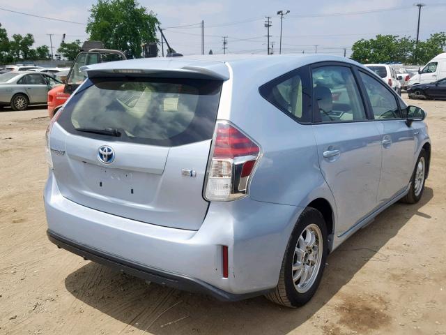 JTDZN3EU0GJ043523 - 2016 TOYOTA PRIUS V BLUE photo 4