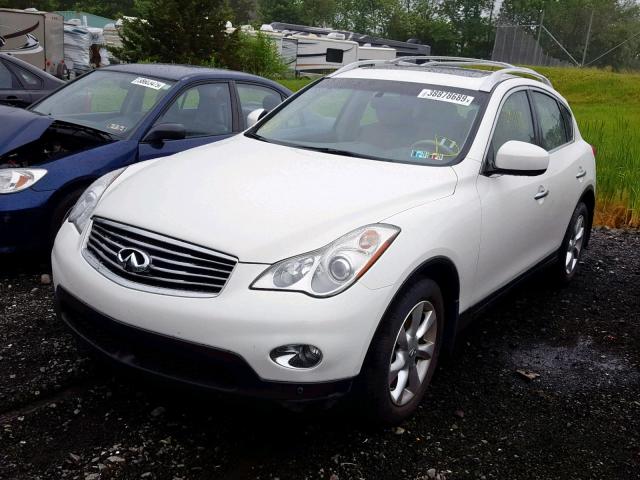 JNKAJ09F19M951188 - 2009 INFINITI EX35 BASE WHITE photo 2