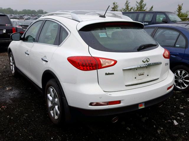 JNKAJ09F19M951188 - 2009 INFINITI EX35 BASE WHITE photo 3