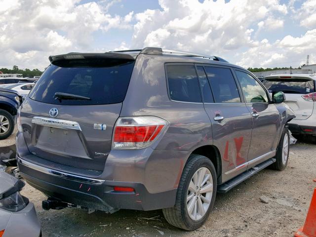 JTEDC3EHXD2011425 - 2013 TOYOTA HIGHLANDER GRAY photo 4