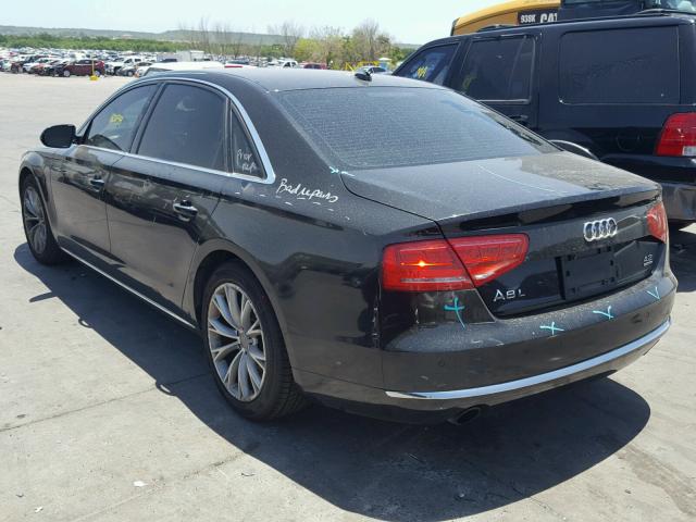 WAURVAFD0BN013553 - 2011 AUDI A8 L QUATT BLACK photo 3