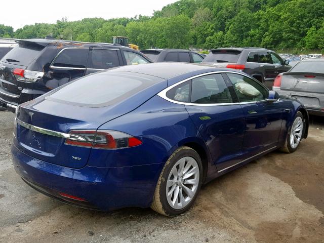 5YJSA1E21HF192421 - 2017 TESLA MODEL S BLUE photo 4