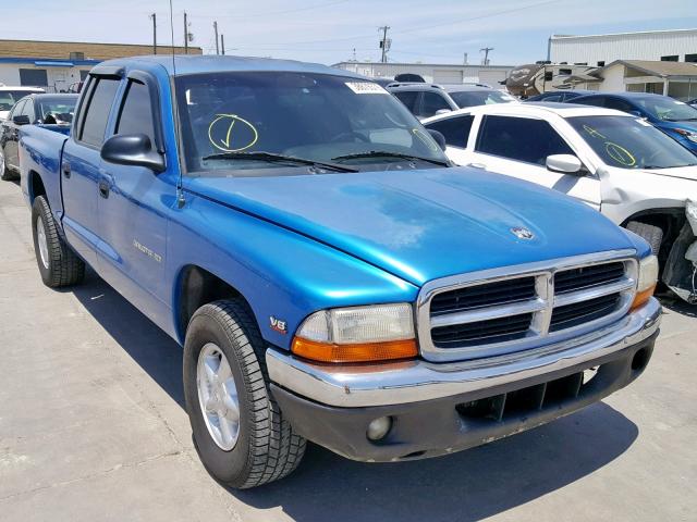 1B7GL2AN2YS742542 - 2000 DODGE DAKOTA QUA BLUE photo 1