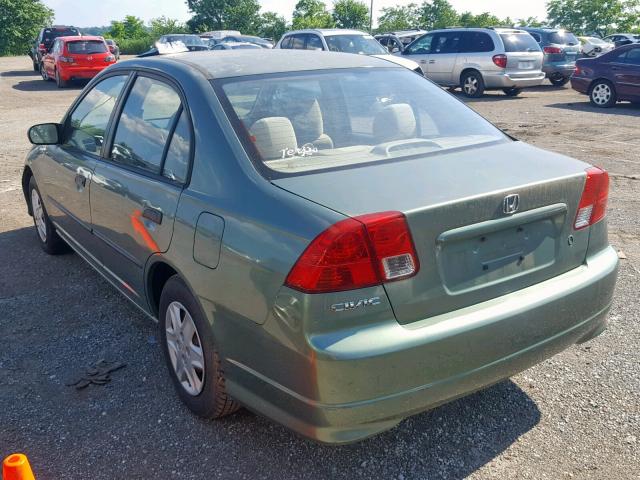 2HGES16354H570831 - 2004 HONDA CIVIC DX V GREEN photo 3