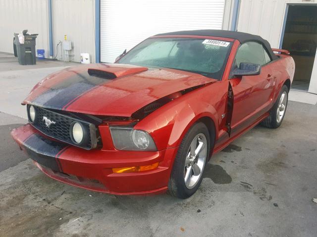 1ZVHT85HX85159031 - 2008 FORD MUSTANG GT RED photo 2