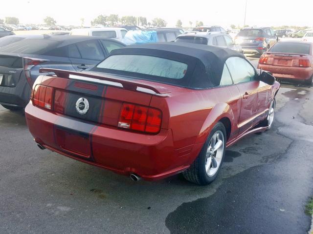 1ZVHT85HX85159031 - 2008 FORD MUSTANG GT RED photo 4