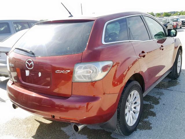 JM3ER293X70103433 - 2007 MAZDA CX-7 MAROON photo 4