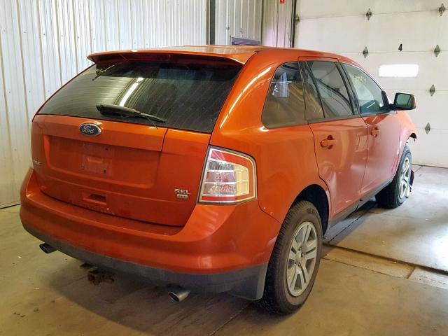 2FMDK48C98BA13515 - 2008 FORD EDGE SEL ORANGE photo 4