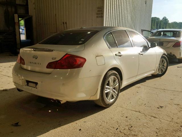 JN1CV6AP9DM720556 - 2013 INFINITI G37 BASE WHITE photo 4