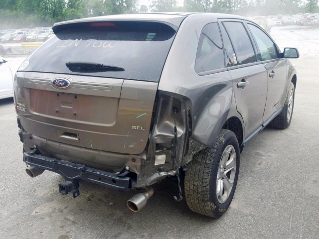 2FMDK3JC0DBC20440 - 2013 FORD EDGE SEL CHARCOAL photo 4